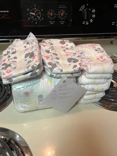 Pampers and Huggies Diapers 38 sz 3 $10, View more
