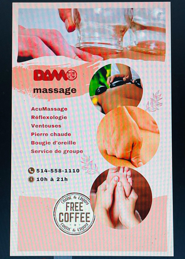 Damo massage 5145581110/Orehab Massage 5149540049 dans Services de Massages  à Ville de Montréal - Image 4
