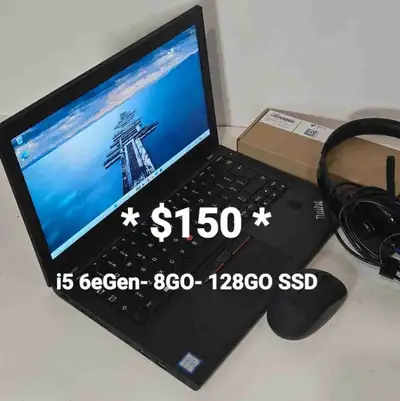 LAPTOP LENOVO 12.5"- i5 6eGen- 8GO- 128GO*SSD, View more