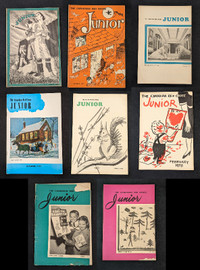 Lot of 8 Canadian Junior Red Cross magazine 1957 1958 books kids