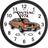 1974 Pontiac GTO Custom Wall Clock - New - Classic Muscle Car