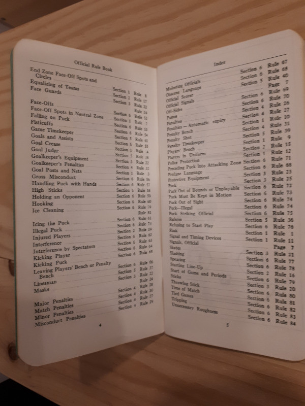 NHL Official Rule Book 1964 dans Art et objets de collection  à Ville de Montréal - Image 3