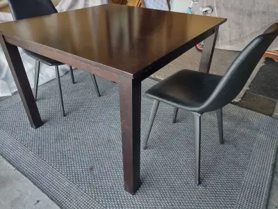 MODERN DINING TABLE WITH TWO CHAIRS , View more