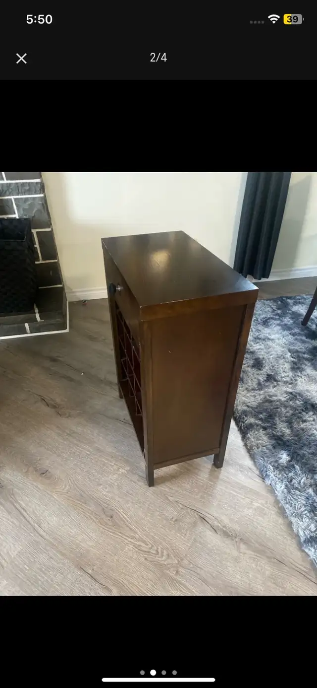 Hardwood wine cabinet with drawer in Dining Tables & Sets in Dartmouth - Image 3