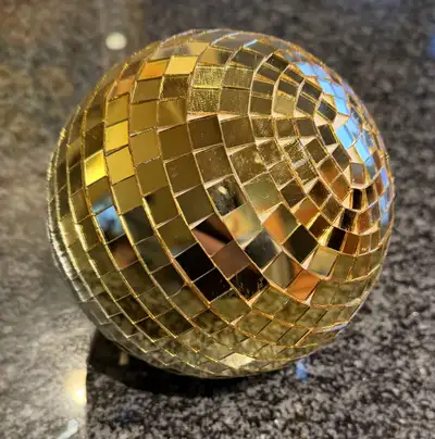 Gold Mirror Ball - 6”, View more