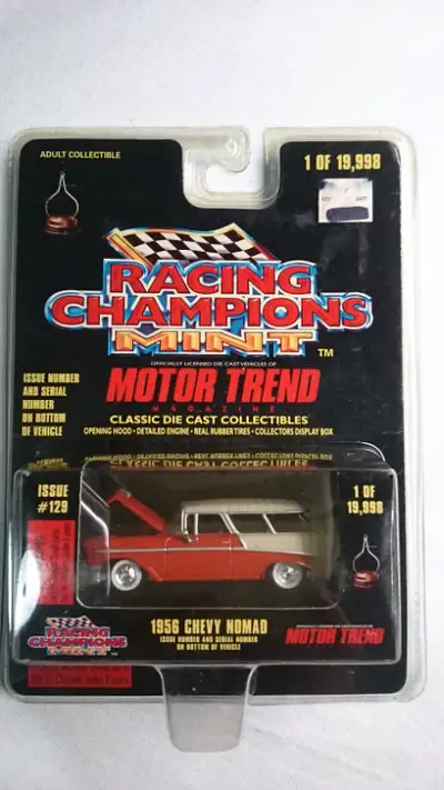 1998 RACING CHAMPIONS MINT MOTOR TREND MAGAZINE 1 OF 19,998 ISSUE#129 DIE CAST METAL BODY OPENING HO...