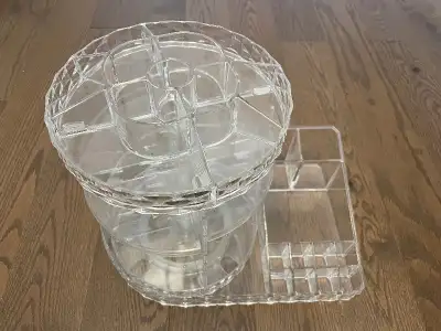 Transparent makeup storage like new condition, View more