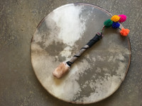 24" Water Buffalo Hand Drum with Bag and 2 Mallets