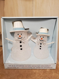 Christmas acrylic Snowman CROSS POSTED