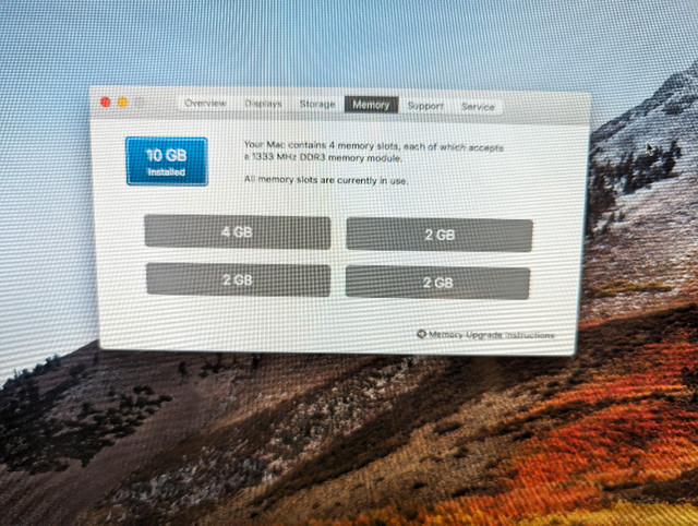 Apple iMac 21.5", SSD 250 Gb, RAM 10 Gb, MacOS X High Sierra dans Ordinateurs de bureau  à Laval/Rive Nord - Image 4