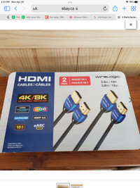 Wirelogic 2 pack HDMI cabkes