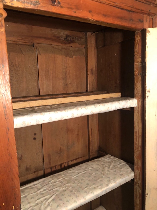 Primitive Quebec Pine Armoire Hutches & Display London
