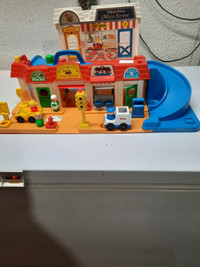Fisher Price 1980s action garage and Main Street