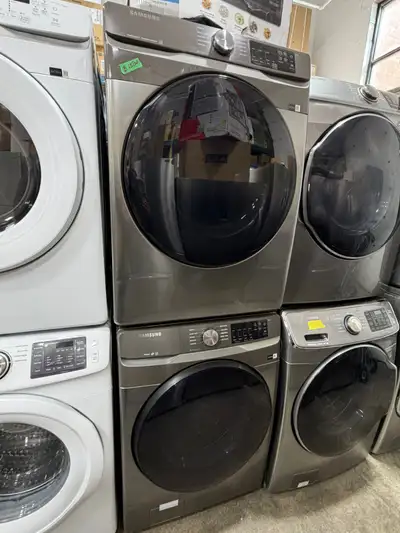 Samsung Washer Used + Dryer New  Front Load Laundry Set, View more