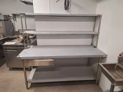 Six foot kitchen prep table restaurant, View more