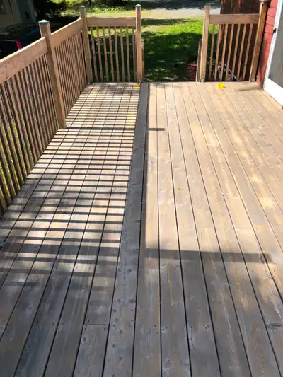 Sablage et peinture des terrasses et patio. On redonne la vie à votre espace extérieur! Contactez-no...