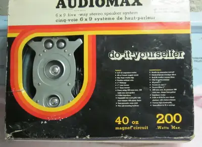 Vintage Audiomax car speakers system five way stereo, View more