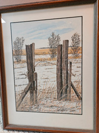 Painting of a fence