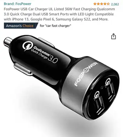 NEW pin Pkg - Great Car Charger, View more