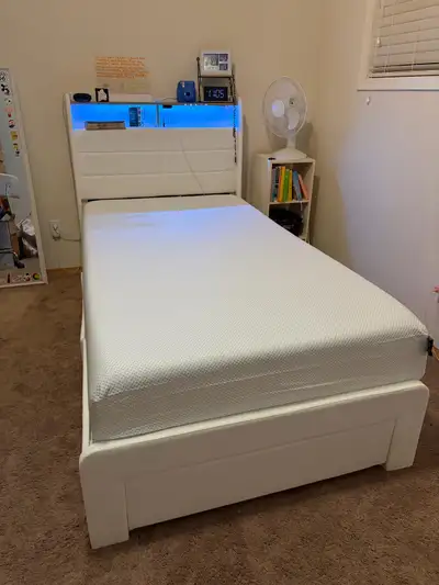 Twin Bed Frame With Mattress, View more