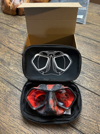 Omer Alpha Wolf free diving mask red