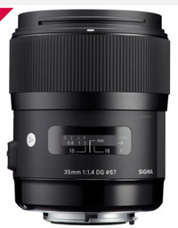 Sigma 35mm f1.4 Art Nikon mount