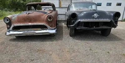 2 54's Oldmoble 88 Rockets with 350 rocket engines with 3spd auto trans that start up and stay runni...