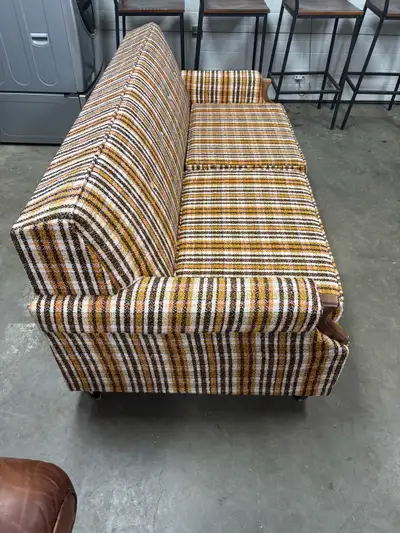 Mid-Century Sleeper Sofa / Hide-A-Bed – Vintage Plaid, View more