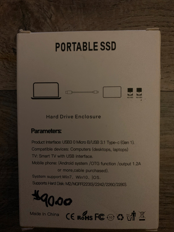 Portable ssd hard drive enclosure 16tb huge storage for only $90 in Software in Hamilton - Image 2