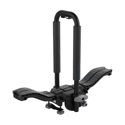 Versatile water sport carrier that can transport either kayaks or stand-up paddle boards with one sy...