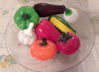 Vintage Murano style glass Fruit and Vegetables