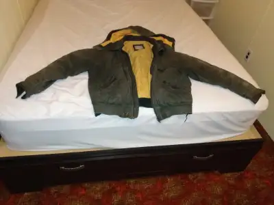 MEN'S SOFT LEATHER JACKET, HOODED, QUILTED, View more