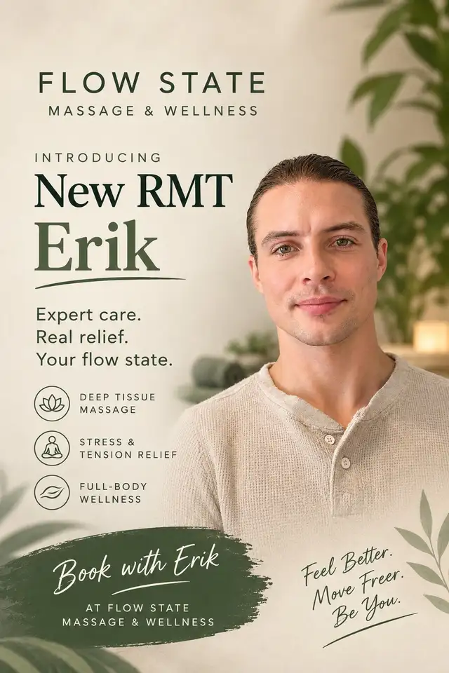 Male Therapist available, Flow State Massage