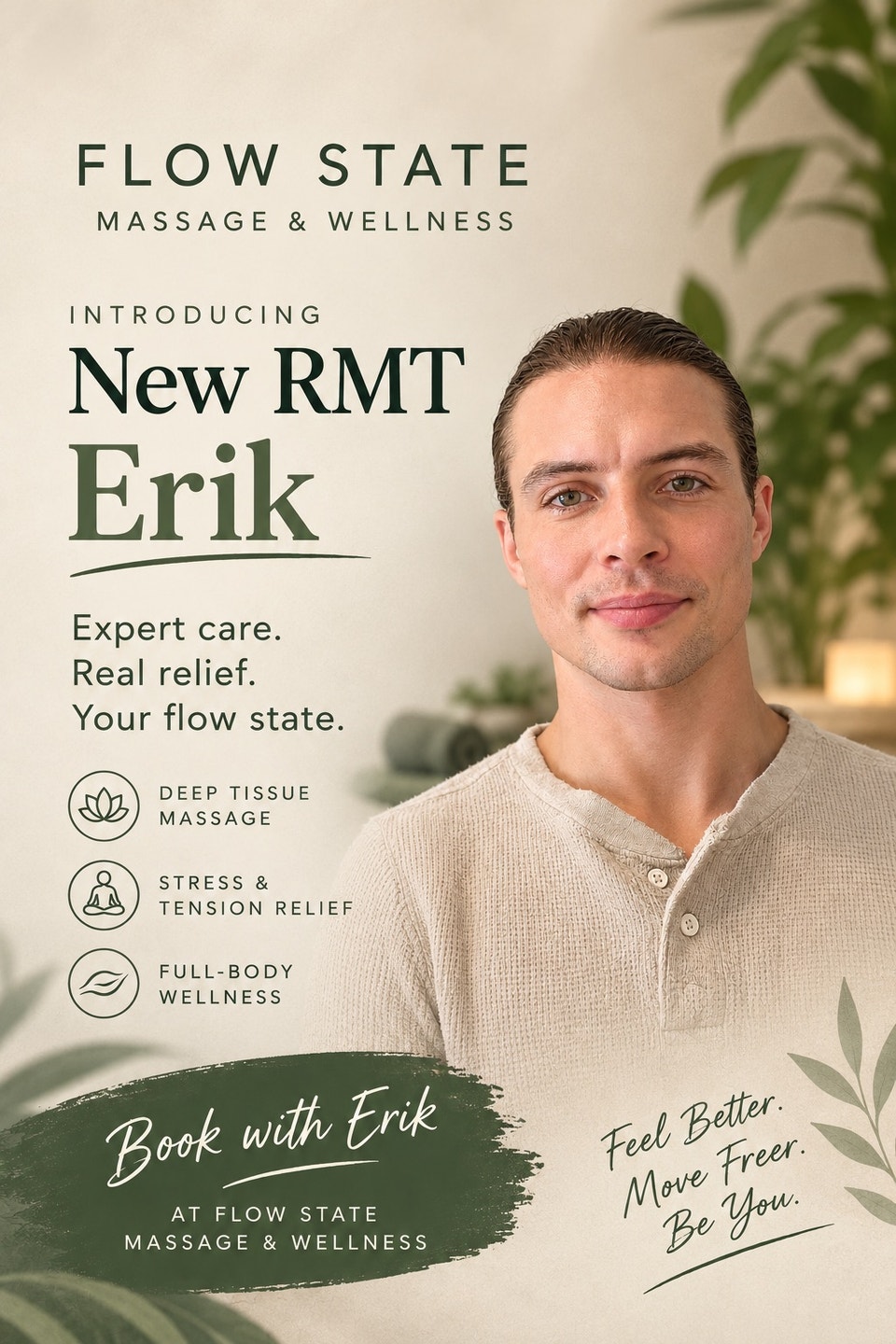 Male Therapist available, Flow State Massage | Massage Services ...