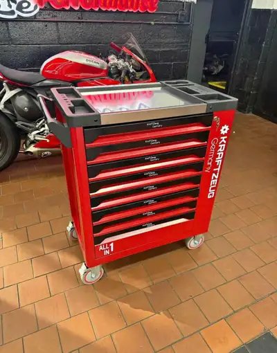 werkzeug Germany tool trolley ALL IN ONE 8 drawers with tools , View more