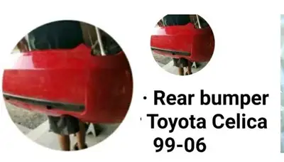 Selling a used rear bumper for a Toyota Celica, model years 1999-2006, as shown in the pictures. The...