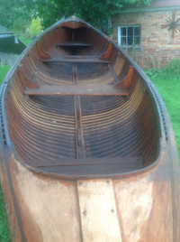 Antique Peterborough rowboat 