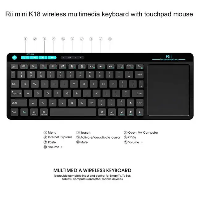 #New Clavier Sans fil Wireless Keyboard with Large size Touchpad65104248557443122