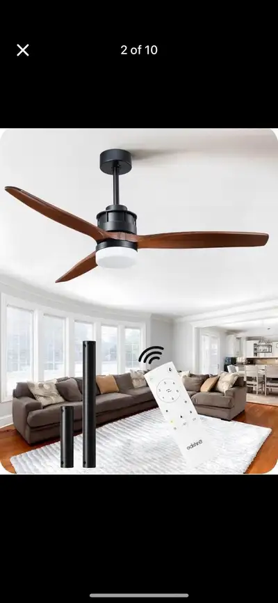52 Inch Ceiling Fan with Light, Modern Ceiling Fan with Light an, View more