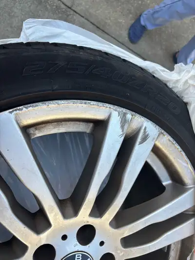 Little bit of Curb Rash can be fixed otherwise good condition and rear tires wider than front. BMW g...