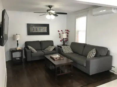 Two bedroom apartment furnished with all utility Internet, electricity, hot water, and heat are incl...