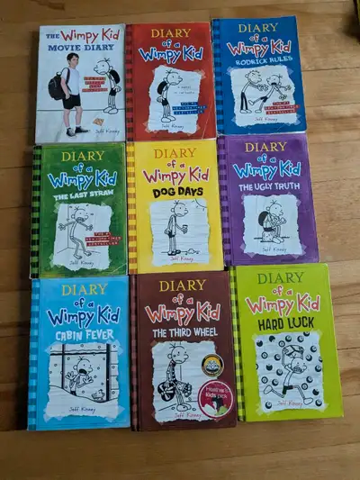 Diary of a Wimpy Kid books - 2 hardback, 7 paperback , View more