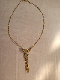Very Pretty Real 18K Gold Chain Necklace Collier Chaine Or 18 K
