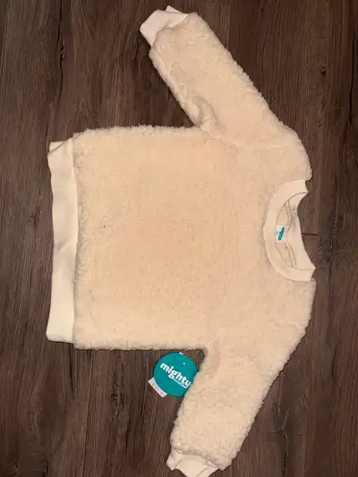 BRAND NEW Mighty Goods Fuzzy Sweater from Bye Bye Baby size 24M, View more