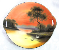 ASSIETTE PEINTE A LA MAIN  VINTAGE NORITAKE HANDPAINTED PLATE