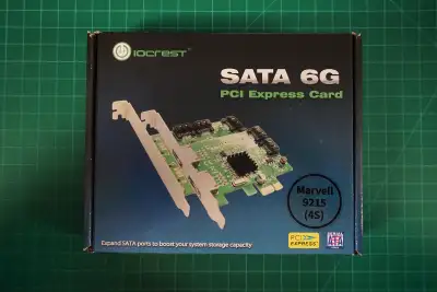 IOCrest 4-port SATA6g Controller Card (PCIe, IO-PCE9215-4I), View more