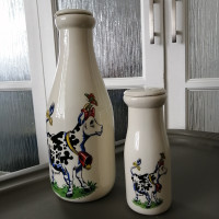 Bouteilles de lait décorative