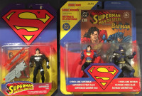 Vintage 1995 Superman and Batman Figures