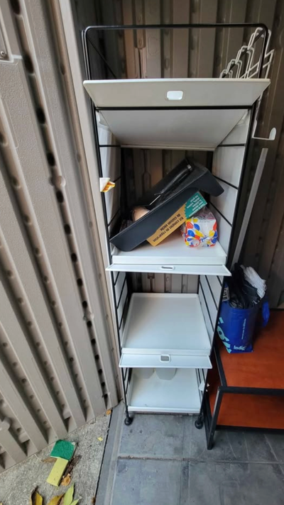 Moving sale Metal rack shelf, View more