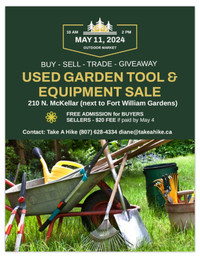 "SELL YOUR USED GARDEN TOOLS" EVENT